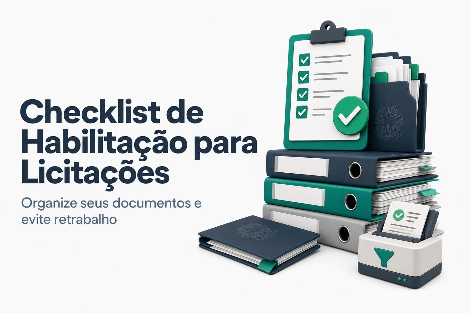 Checklist de documentos para habilitação em licitações na Lei 14.133/21 - organização documental para evitar retrabalho