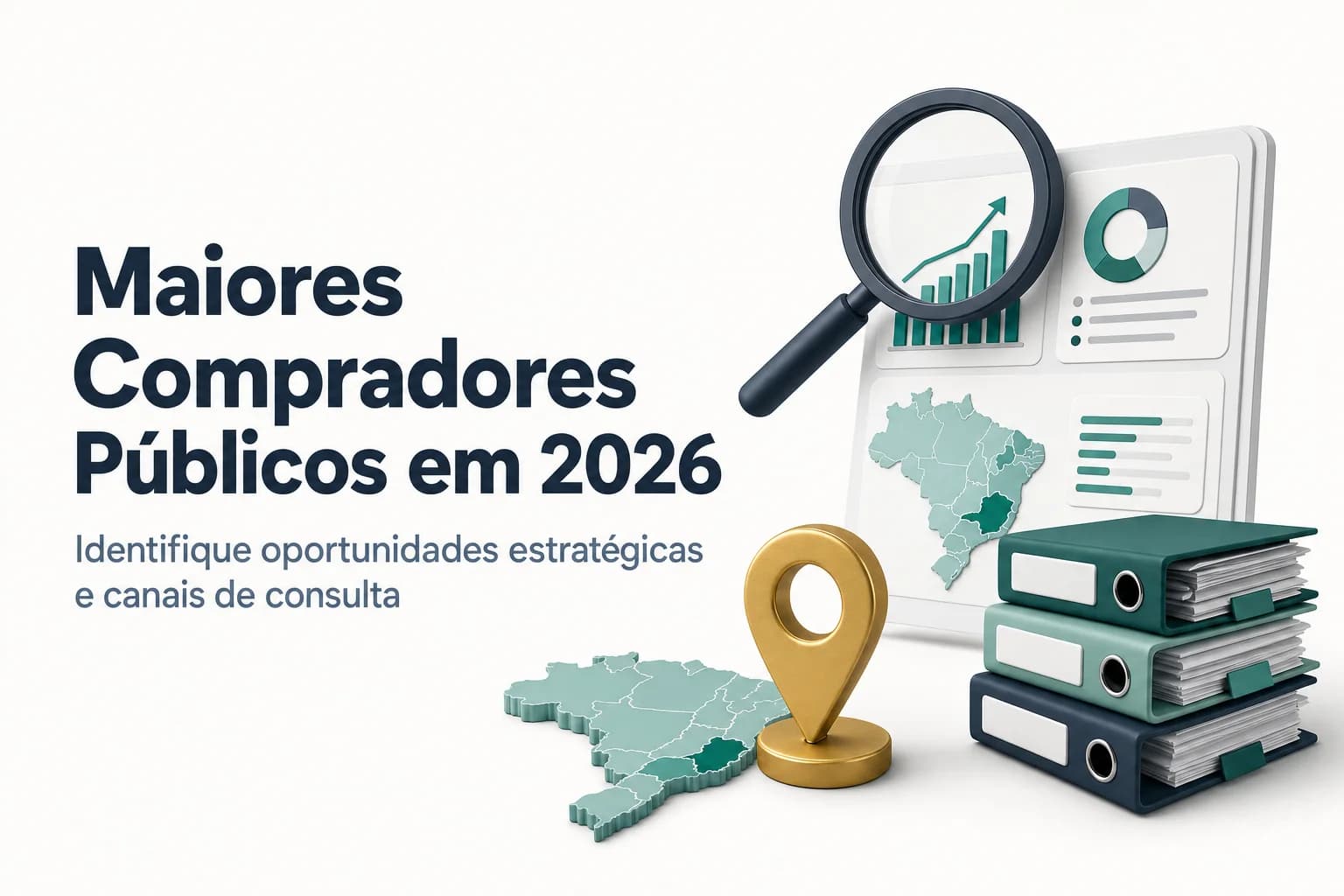 Gráfico com indicadores de compras públicas no Brasil em 2026 mostrando volume de licitações e valor estimado