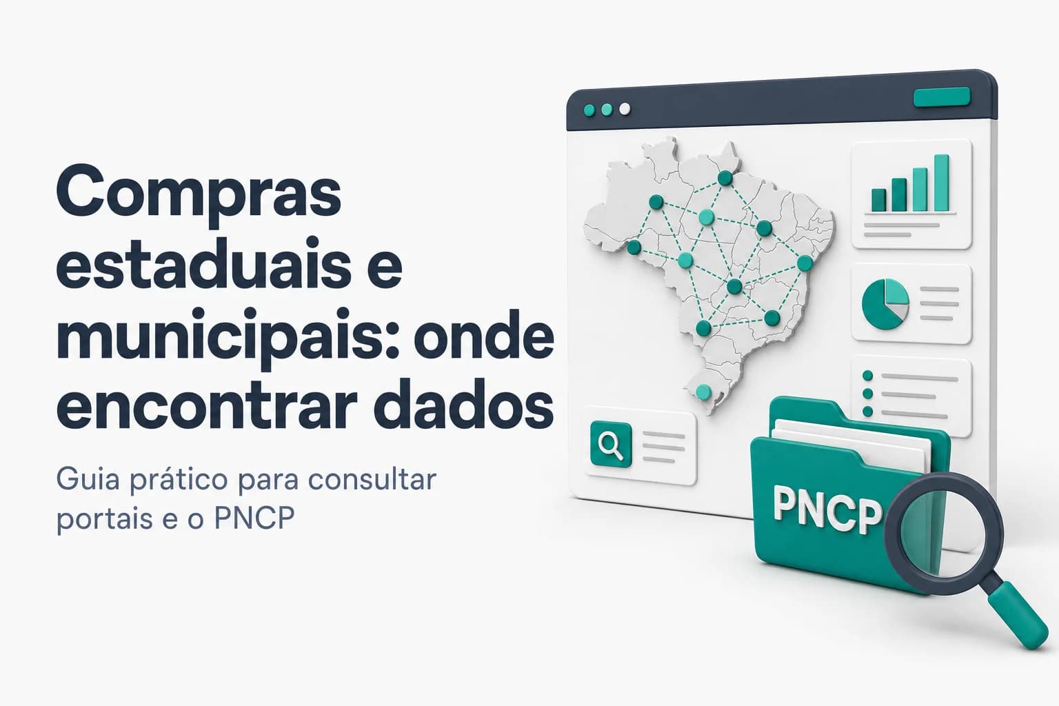 Painel de dados de compras estaduais e municipais com gráficos e filtros de busca.