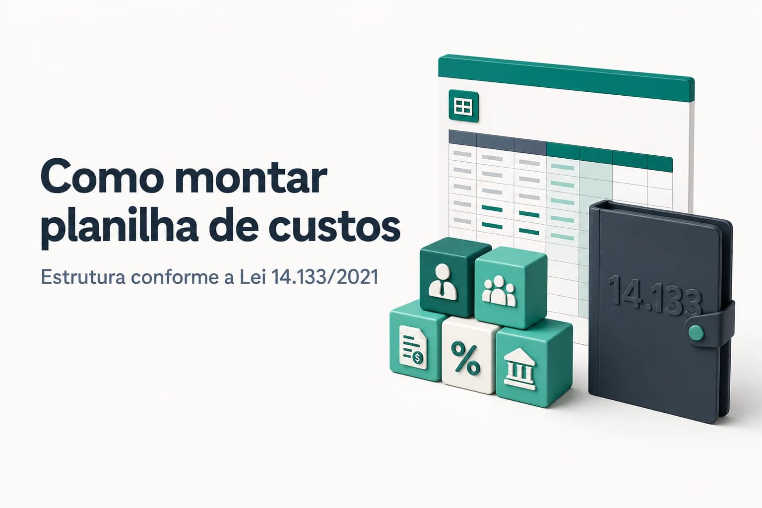 Exemplo de planilha de custos para serviços continuados com tabelas de remuneração e encargos sociais.