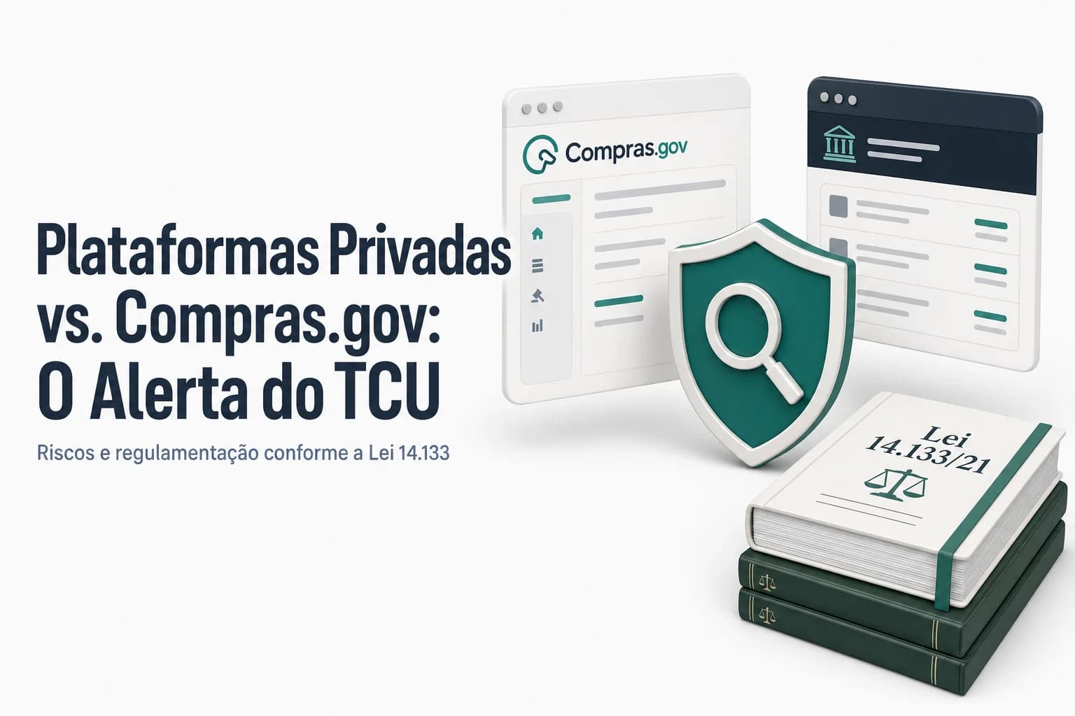 Gráfico comparativo entre plataformas privadas e Compras.gov.br em licitações públicas