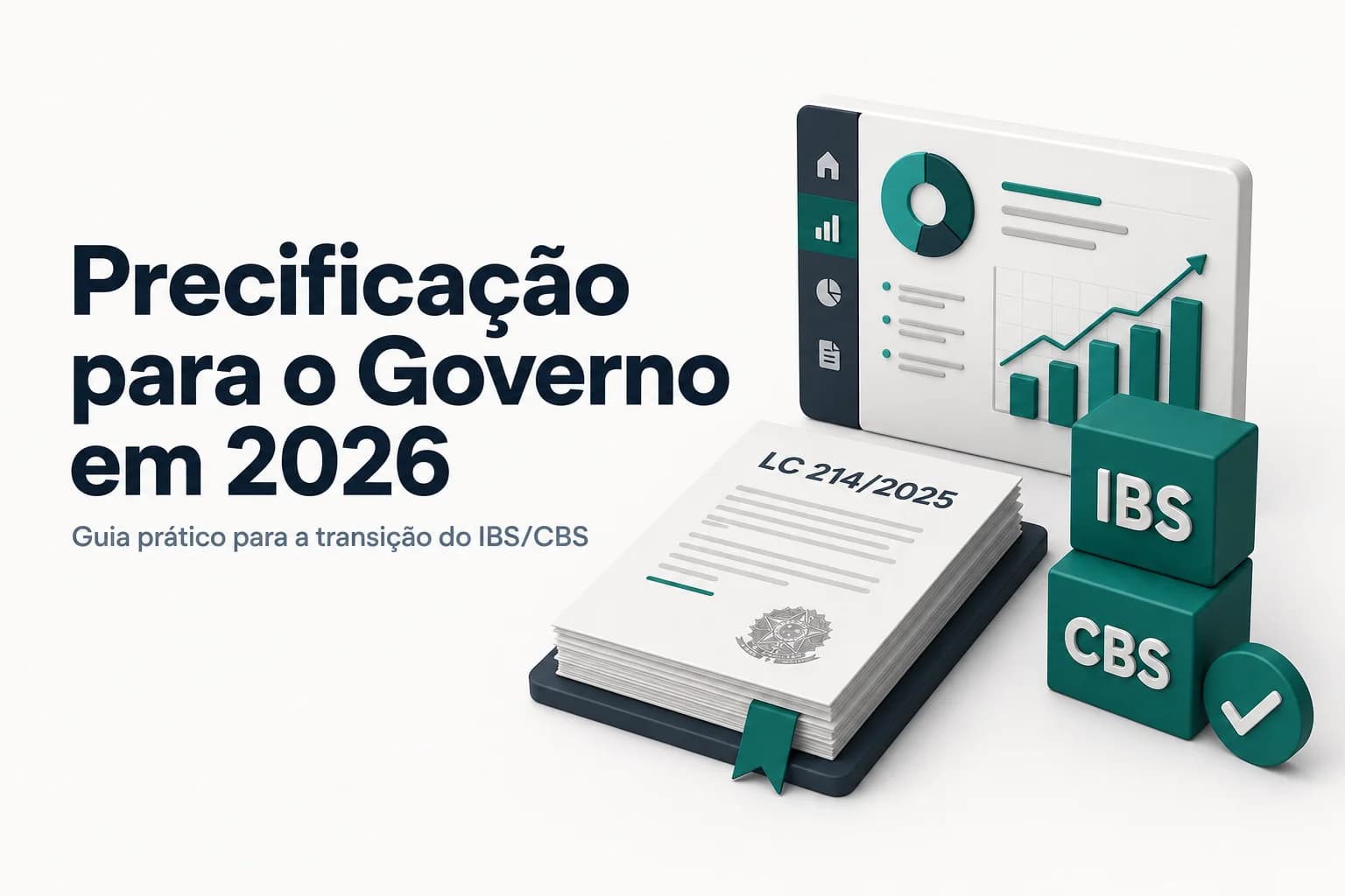 Gráfico mostrando a transição para o IVA dual com destaque para IBS e CBS nas licitações públicas