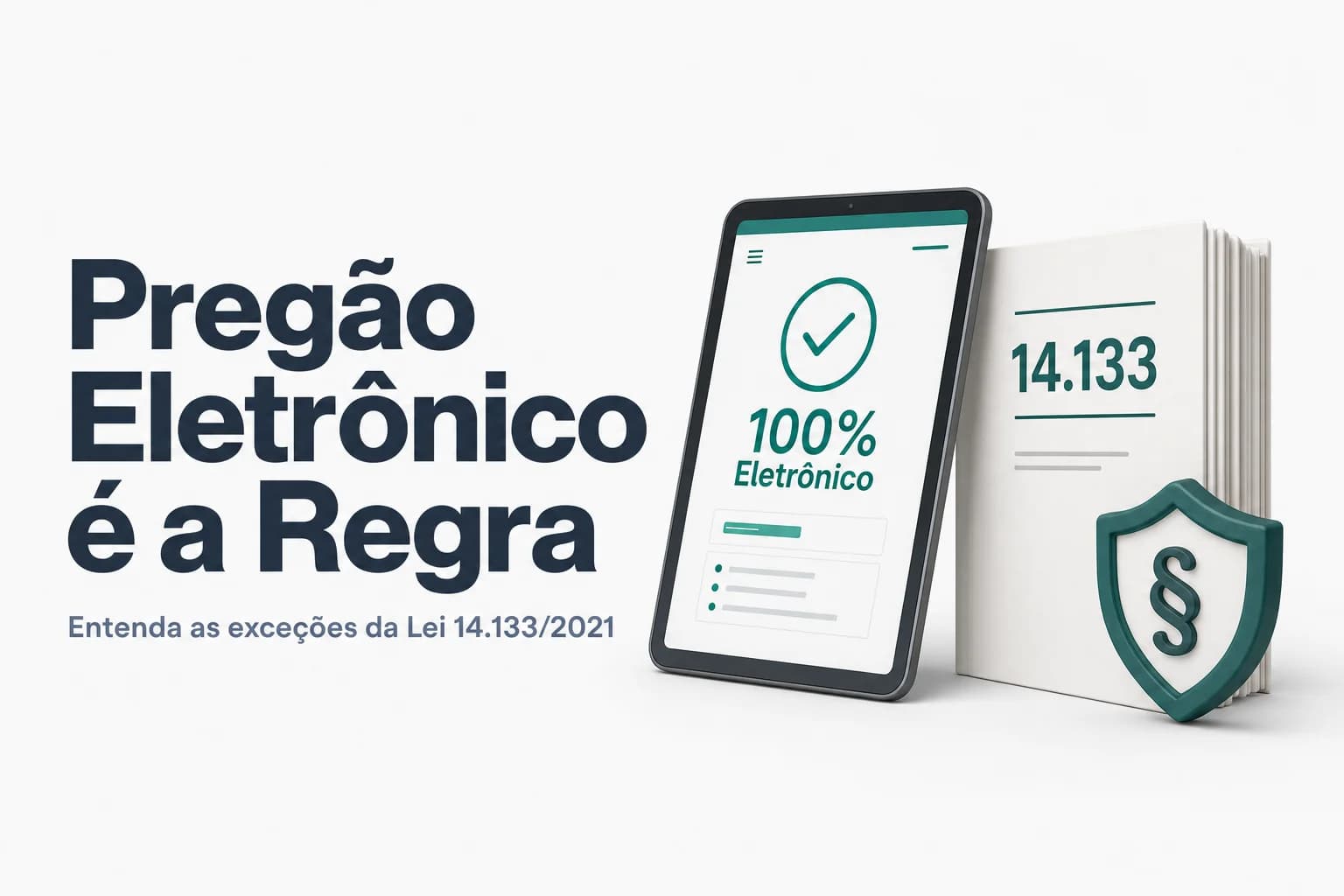 Ilustração comparativa entre pregão presencial em auditório e pregão eletrônico em tela de computador, destacando a transição para o formato digital.