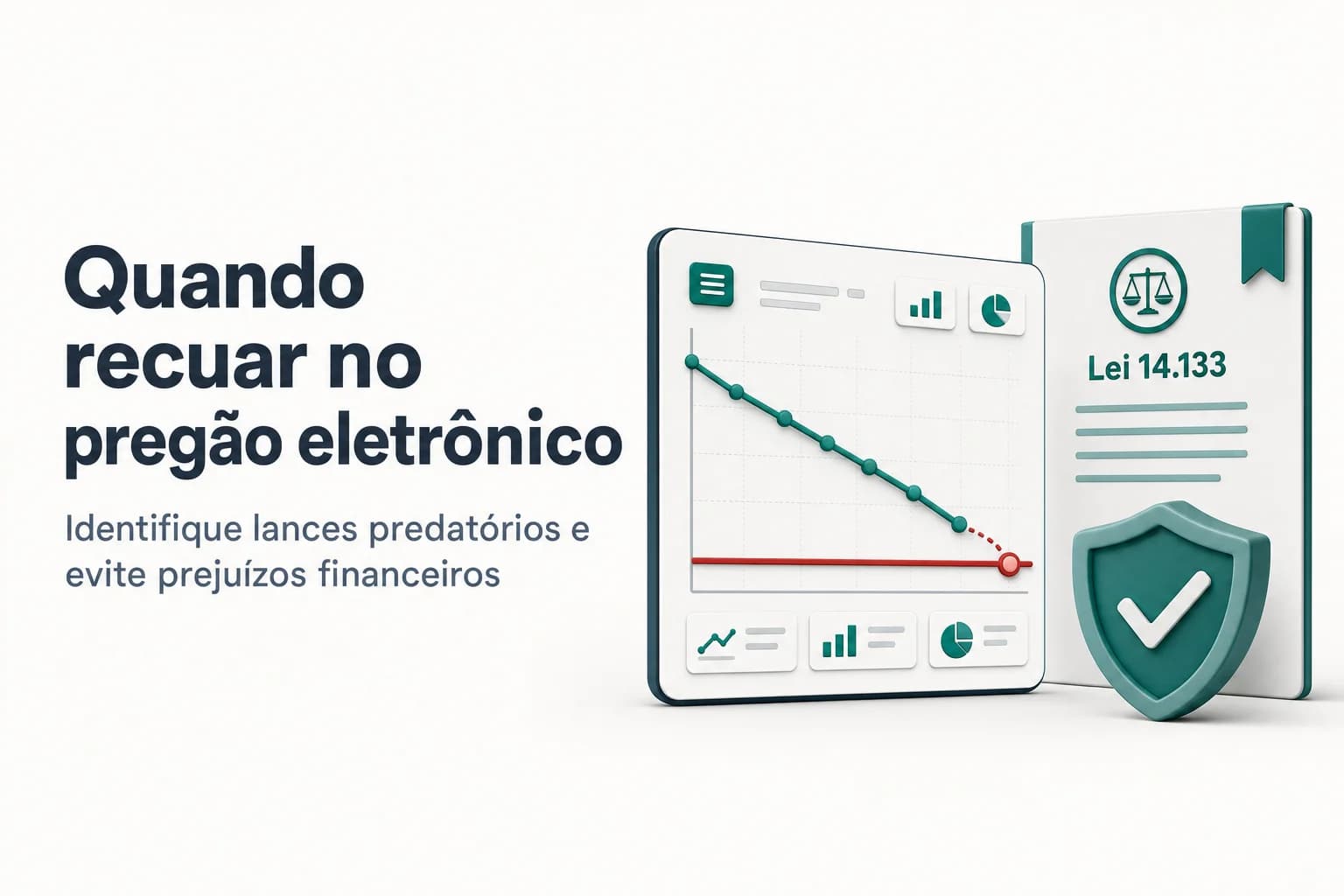 Gráfico de curvas de lance mostrando o ponto de recuo antes do prejuízo.
