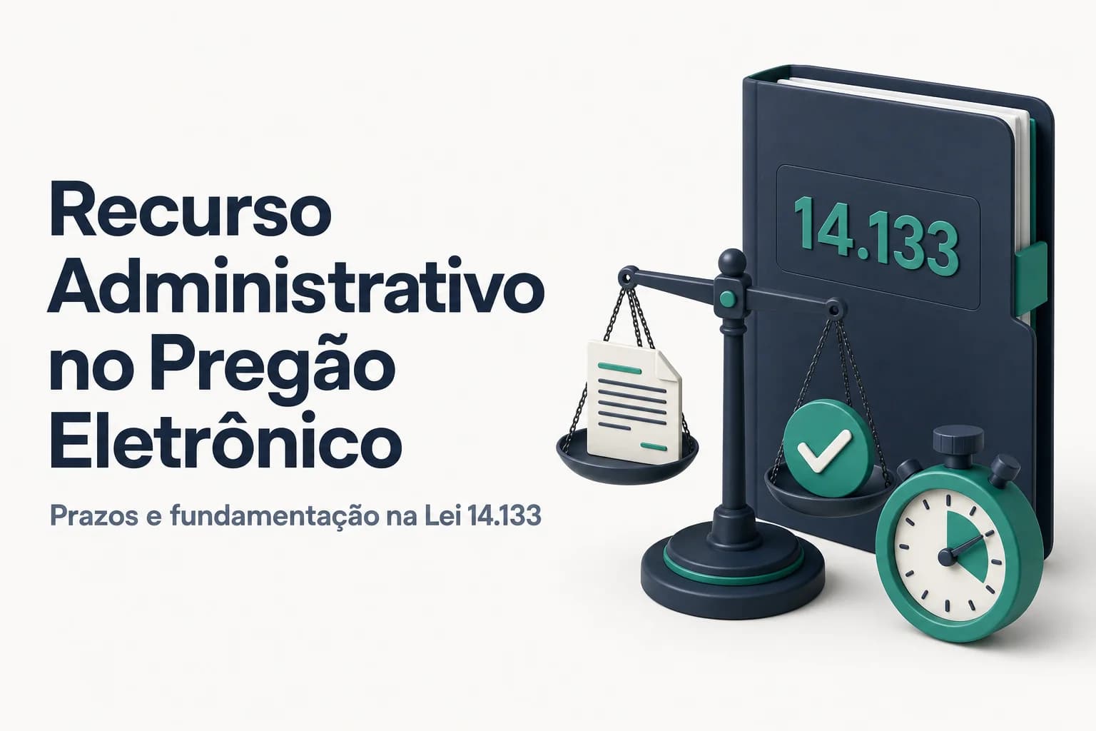 Guia prático sobre recurso administrativo em pregão eletrônico – prazos de 3 dias úteis para razões e fundamentação.