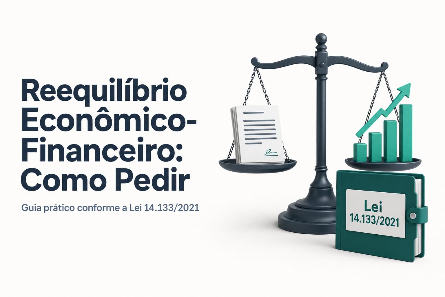 Pessoa ajustando um contrato com caneta sobre uma mesa, representando o processo de reequilíbrio econômico-financeiro.