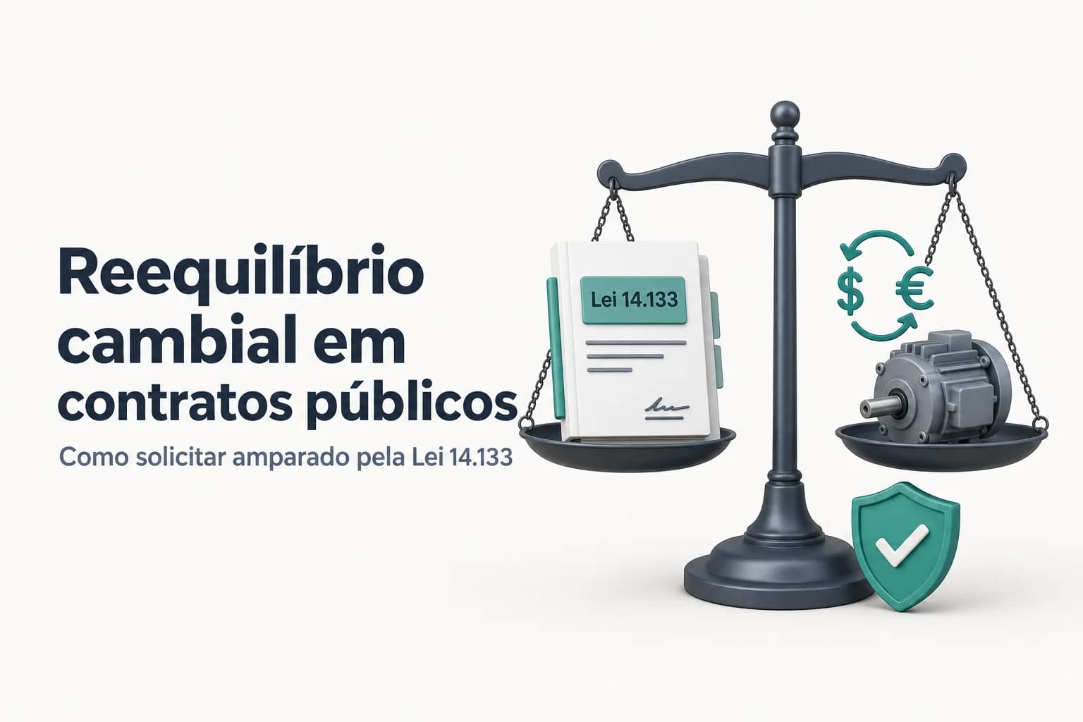 Pedido de reequilíbrio por variação cambial em contrato com componente importado, análise de custos e fundamentos legais.