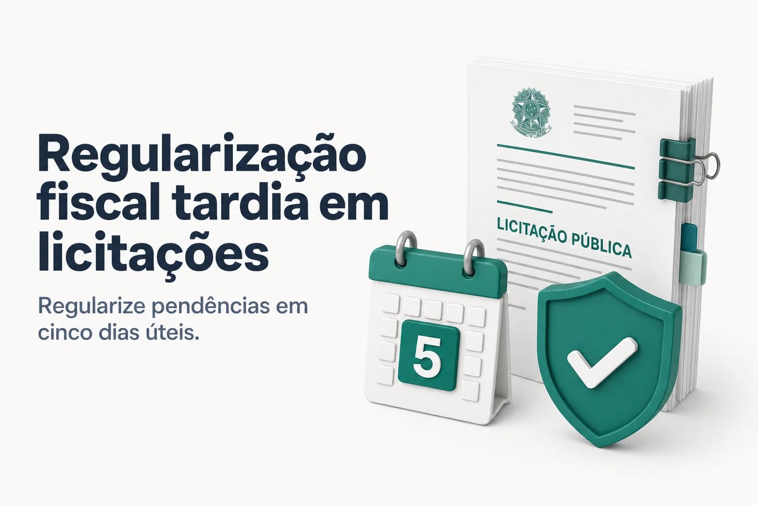 Ilustração de uma microempresa regularizando documentos fiscais em licitação pública