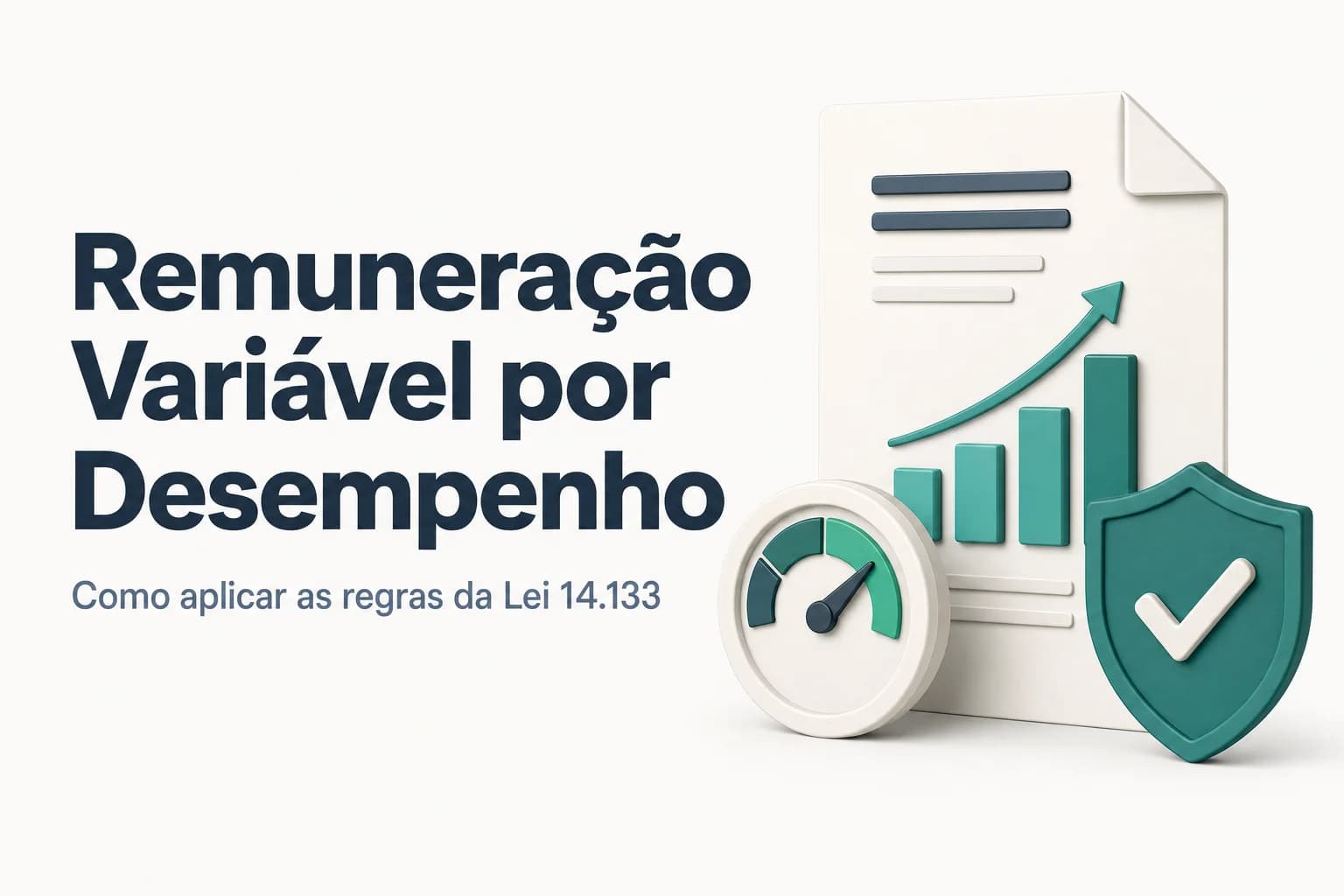 Infográfico explicando a remuneração variável por desempenho na Lei 14.133/2021