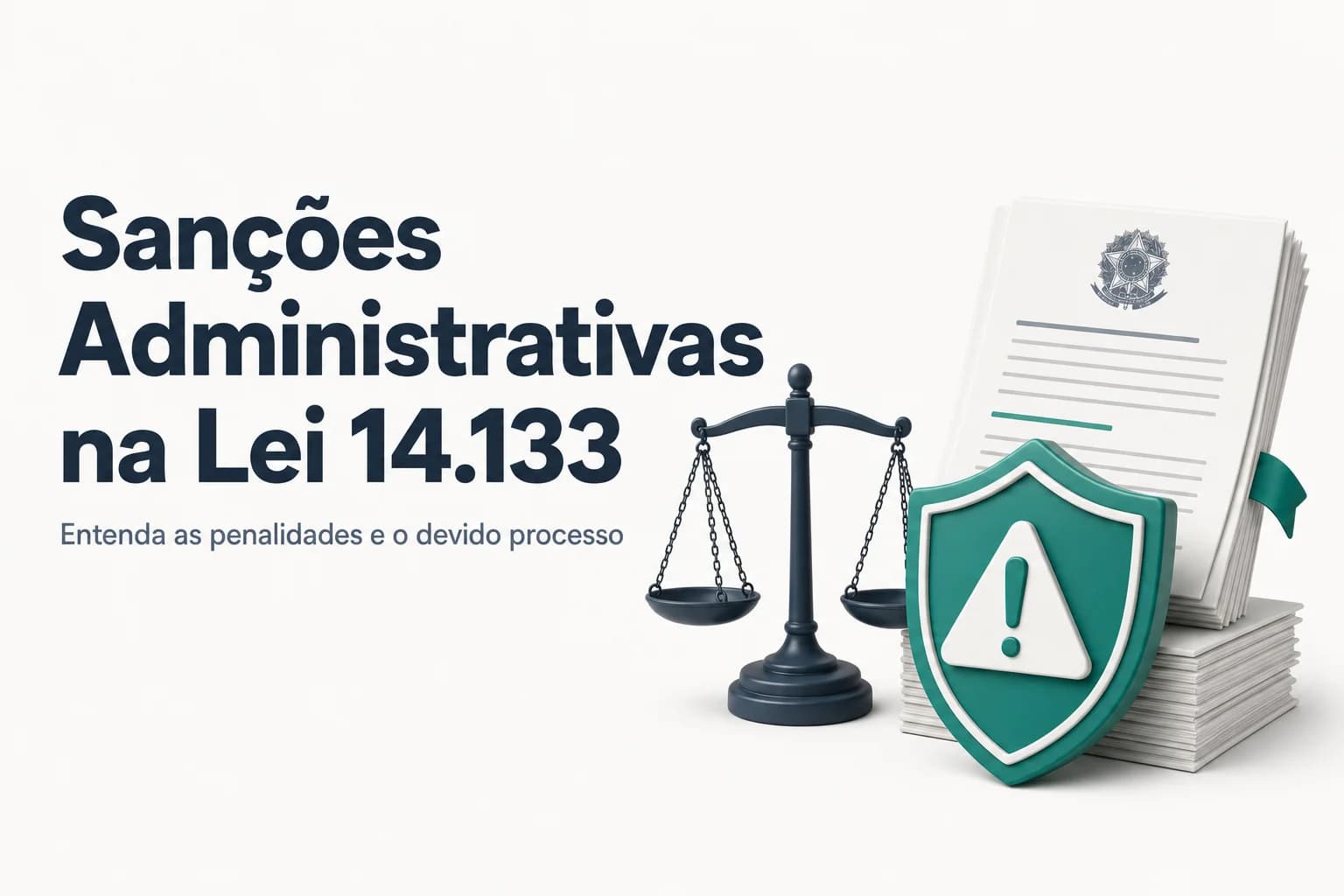 Quadro comparativo das sanções administrativas da Lei 14.133/2021: advertência, multa, impedimento e inidoneidade