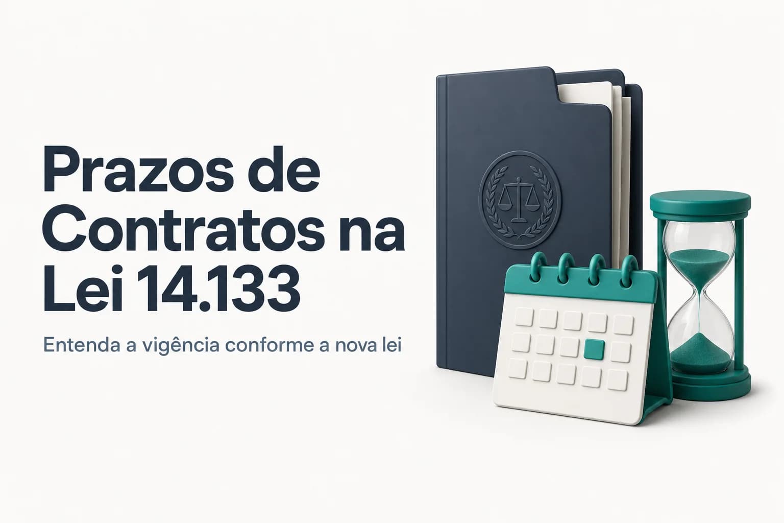 Gráfico ilustrativo com os prazos máximos de vigência de contratos públicos conforme a Lei 14.133/2021, organizados por tipo de contratação.
